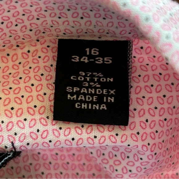 Nick Graham Men's Pink Print Dress Shirt Stretch Modern Fit Size 16 34-35 - Picture 8 of 11
